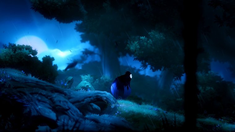 Аниме лес ночью