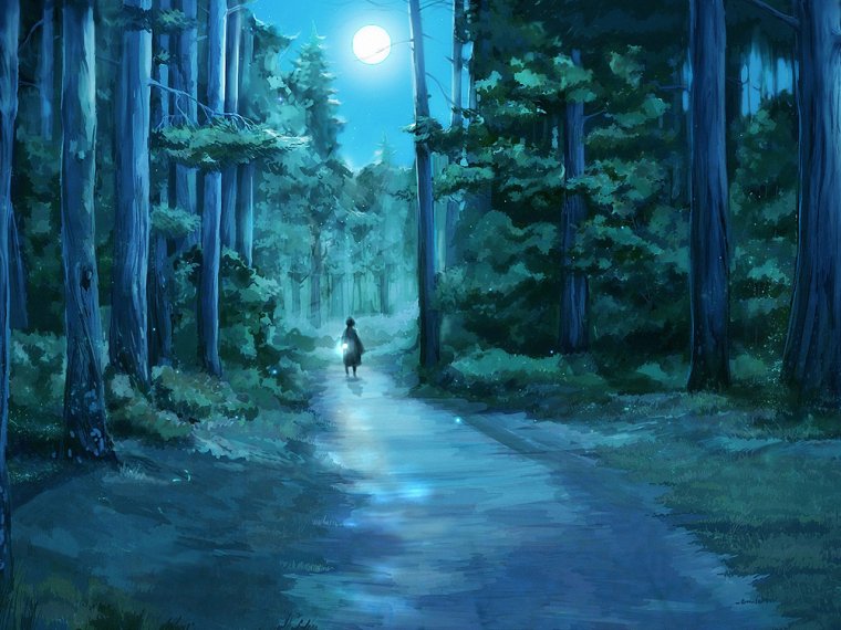 Темный лес аниме