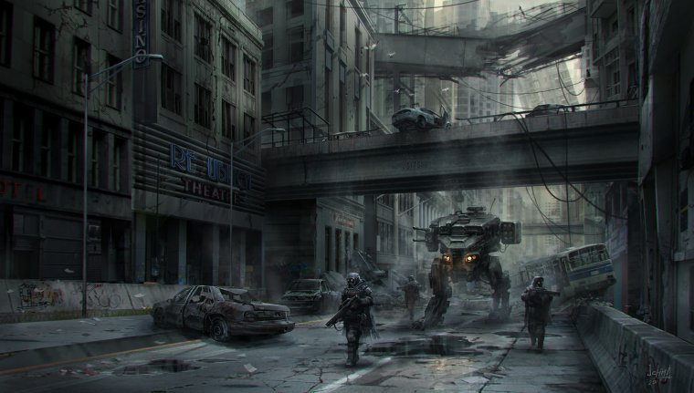 Постапокалипсис Sci Fi город