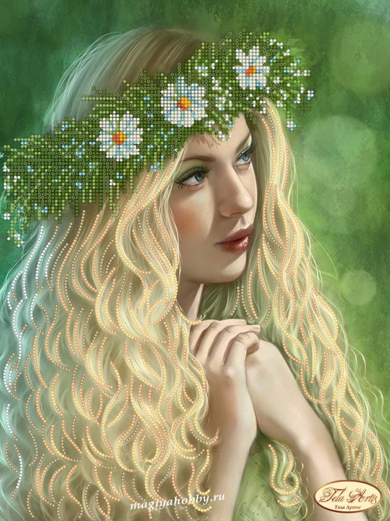 Девушка из цветов и бабочки