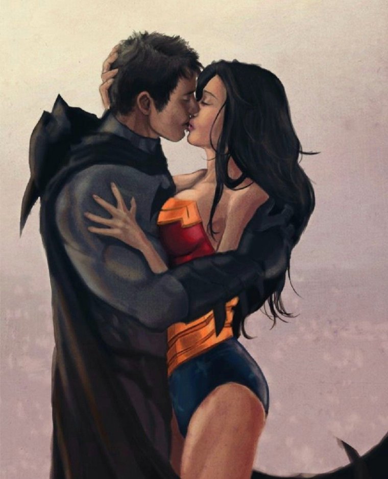 Бэтмен и Вандер Вумен любовь
