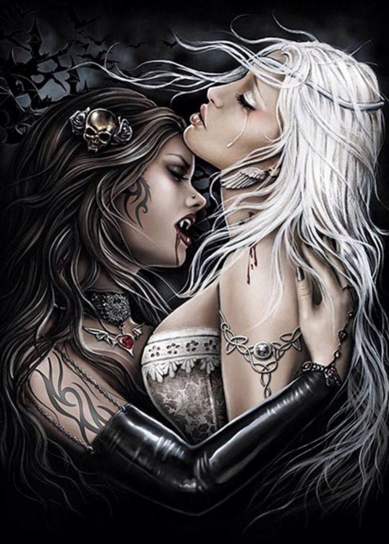 Две девушки арт