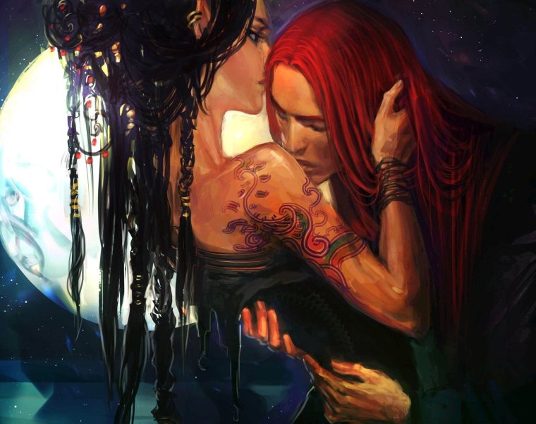 Рыжая девушка с парнем