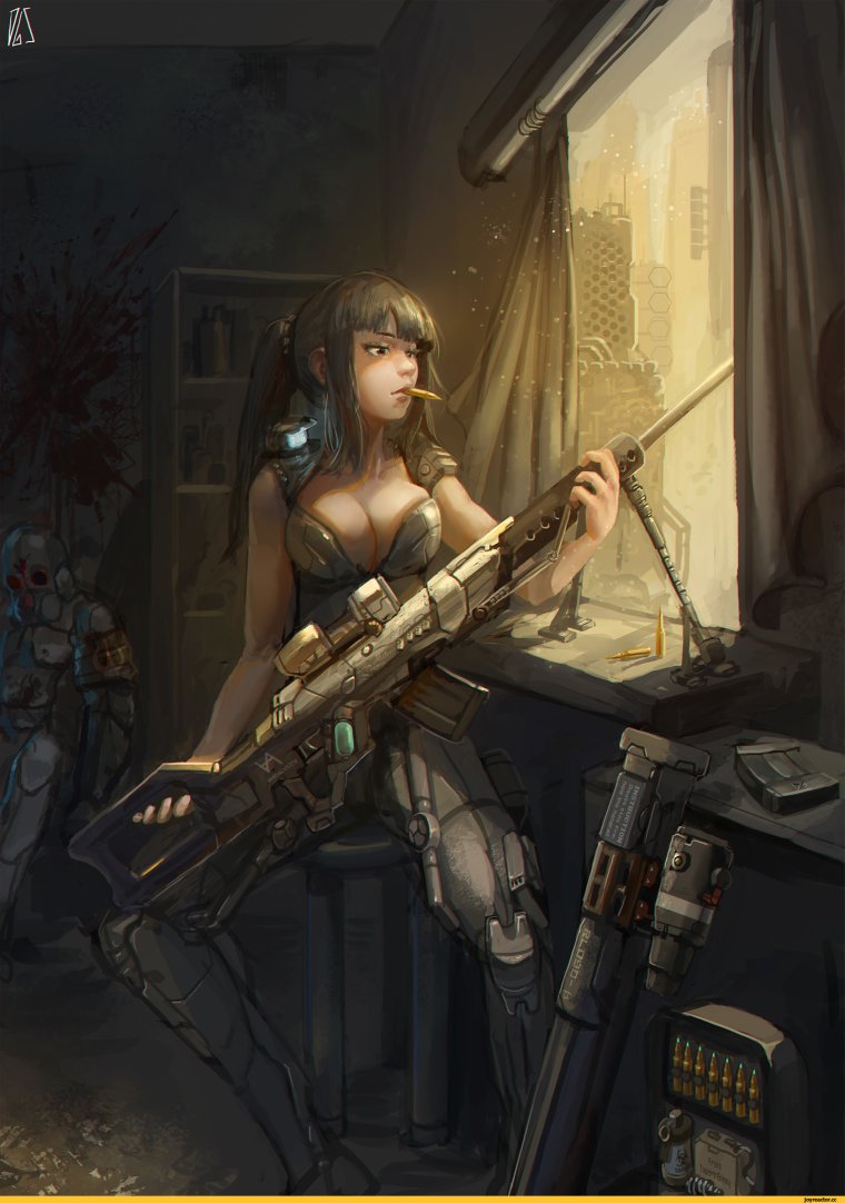 Cyberpunk снайпер Art