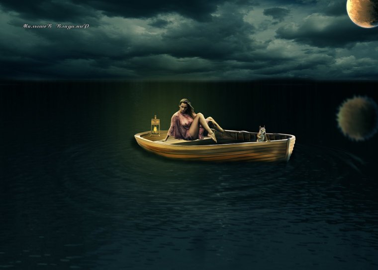 Девушка в лодке