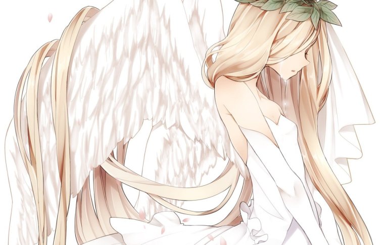 Аниме девушка ангел