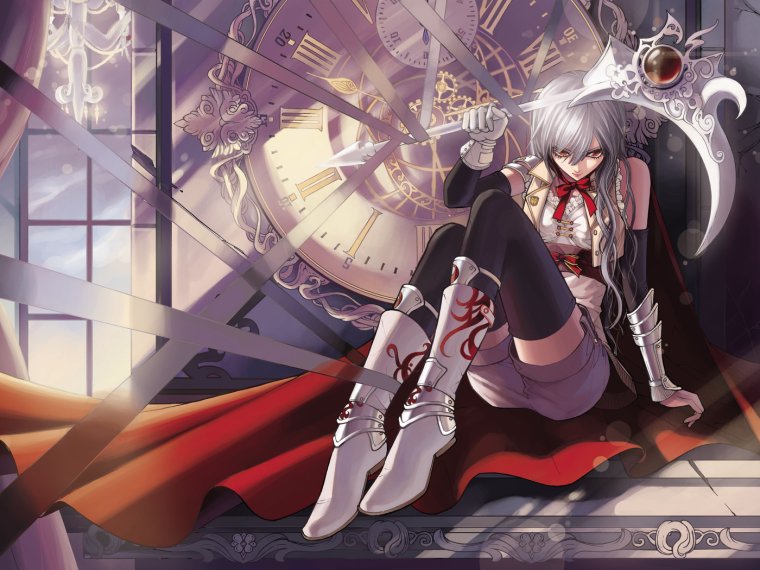 Аниме девочка с косой