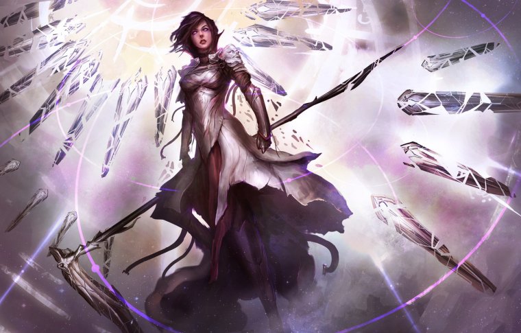 Девушка маг с мечом