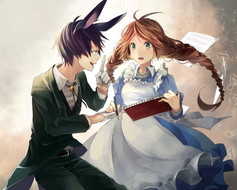 Арты парень и девушка