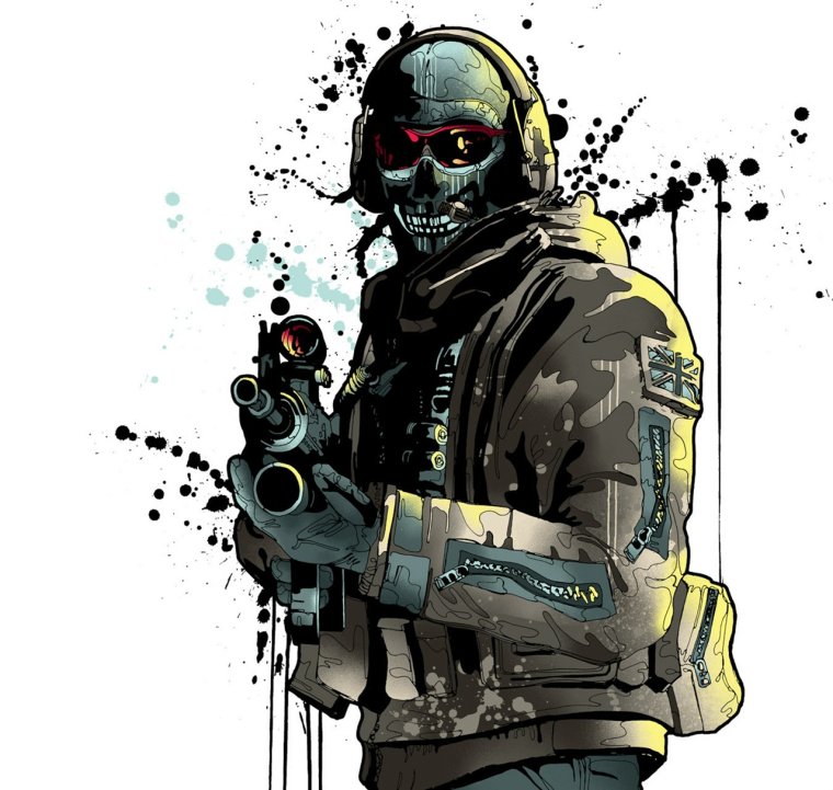 Гоуст Call of Duty Art