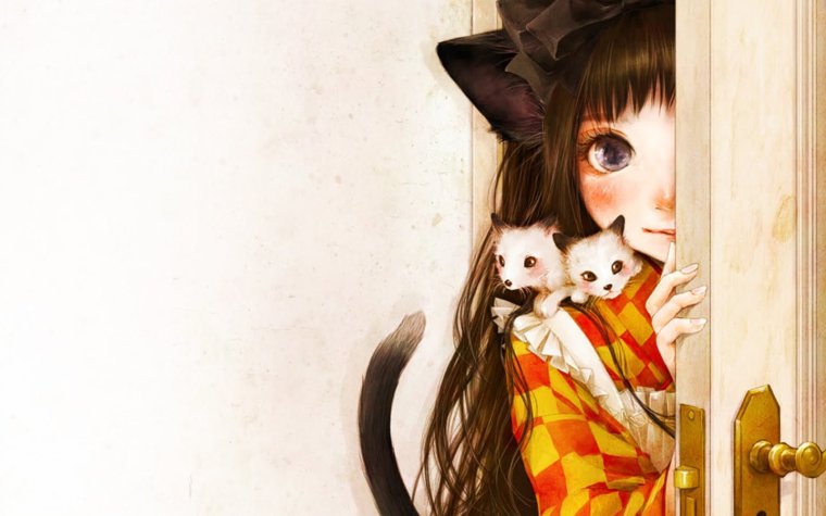 Девушка с кошачьими ушками