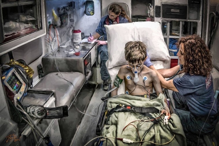 3 Д машинка скорой помощи