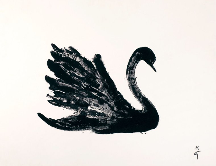 Лебедь рисунок