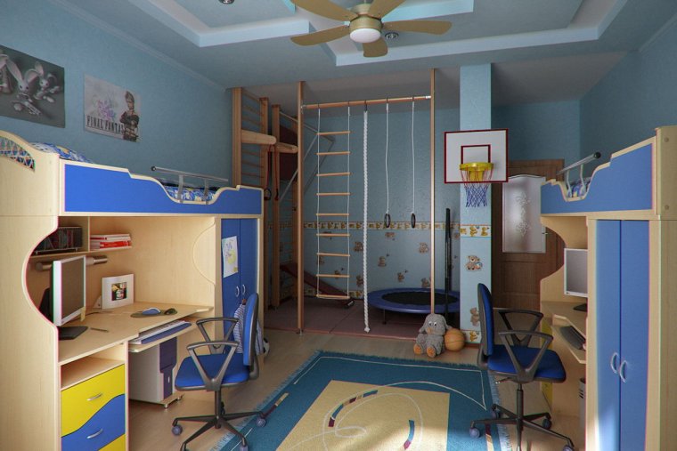 Комната для мальчиков школьного возраста