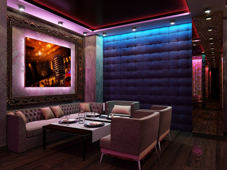 Интерьер караоке зала