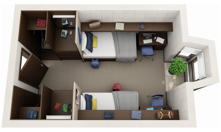 Интерьер семейного общежития