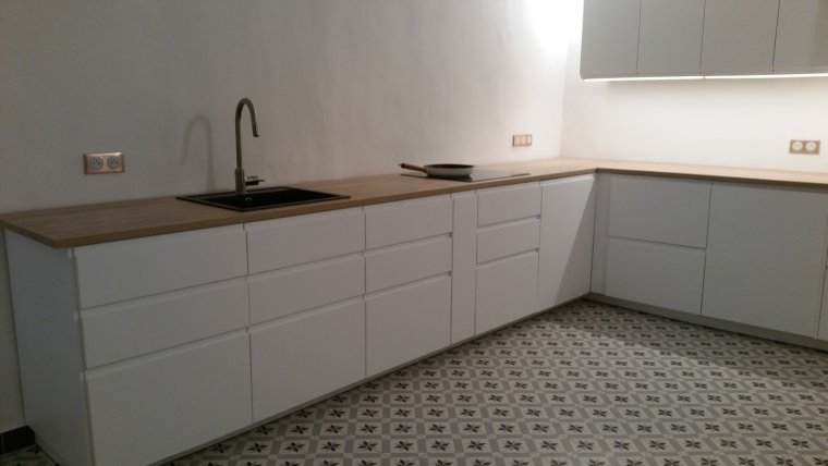 Кухня икеа метод Воксторп серый