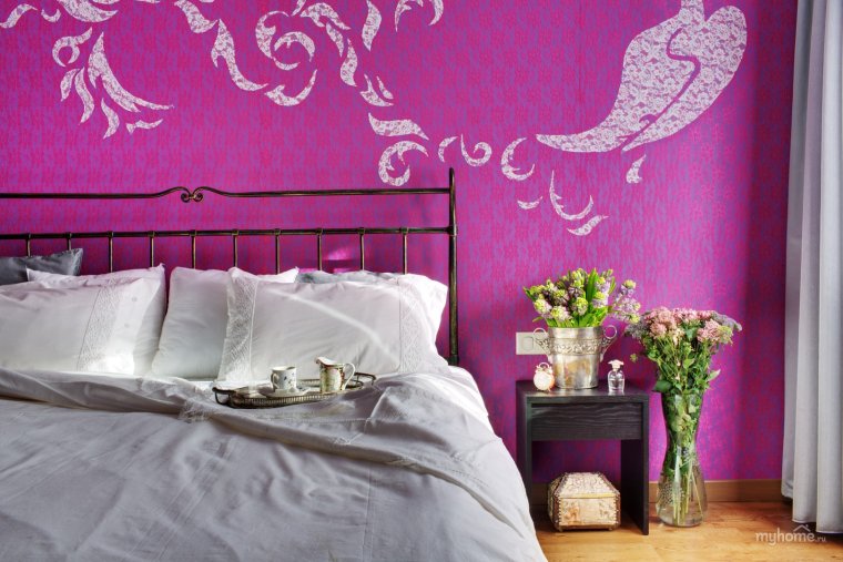 Покраска стен в спальне