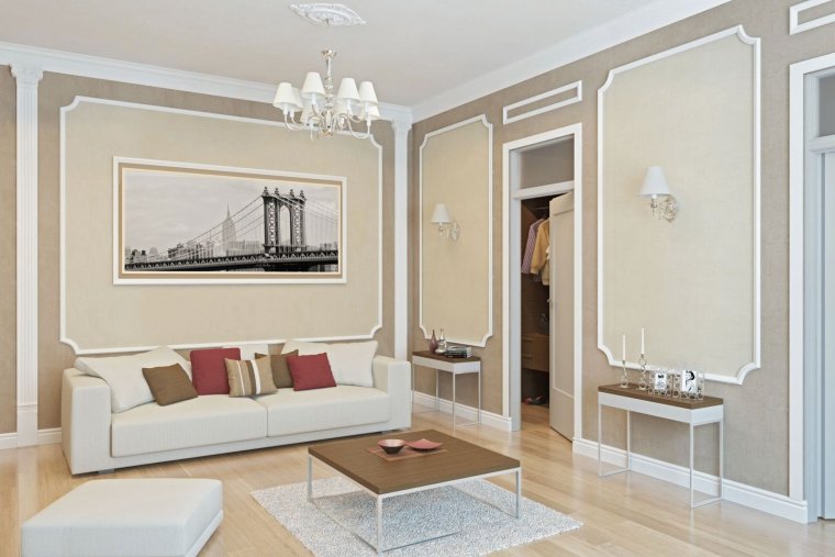 Покрасить стены в гостиной