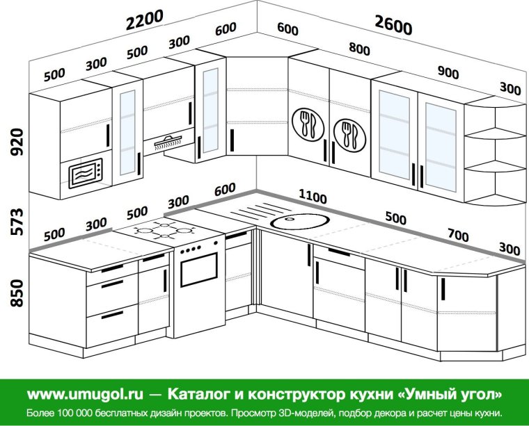 Кухни угловые 1,2 на 2 м