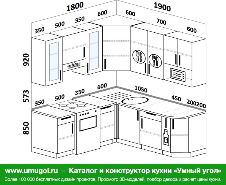Кухня угловая 2 м на 1,4 м