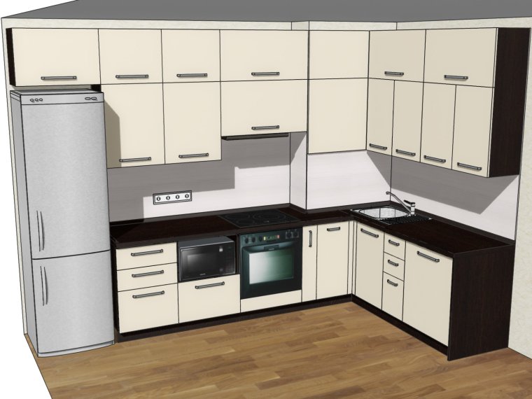 Правильная планировка угловой кухни