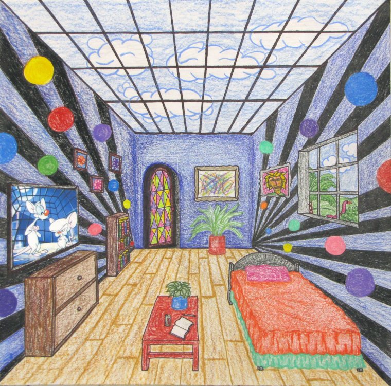 Рисование интерьера комнаты