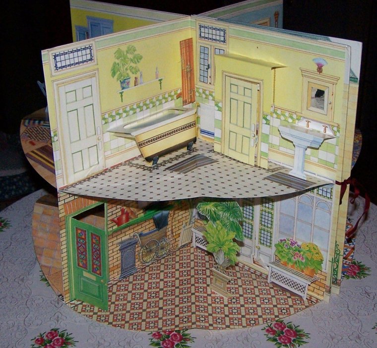 Бумажный кукольный домик