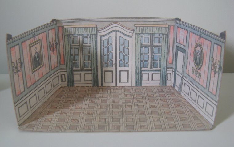 Комната для кукольного домика из бумаги