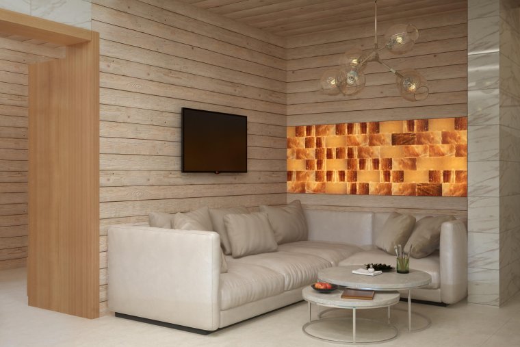 Отделка комнаты отдыха в бини