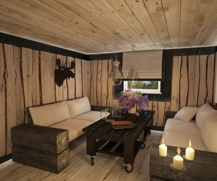 Отделка дачи внутри