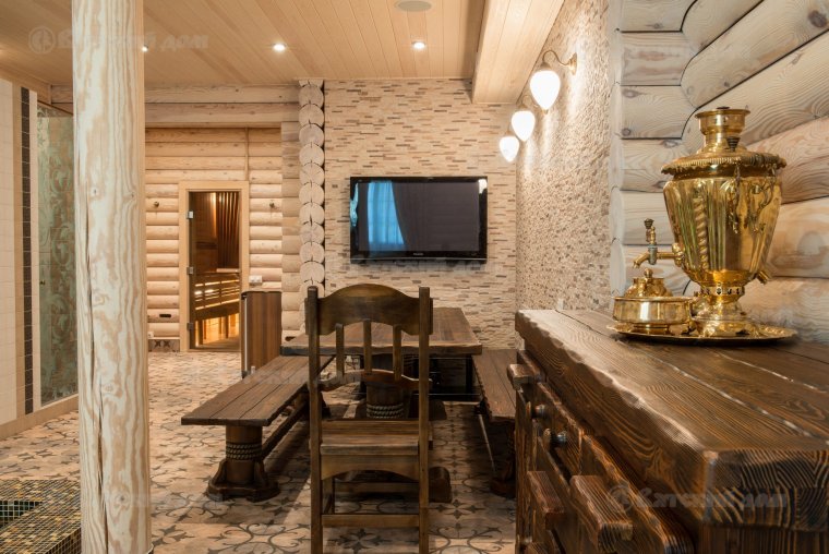 Отделка стен в комнате отдыха