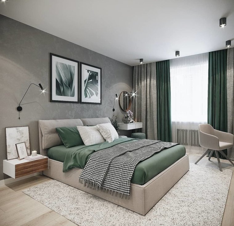 Серая спальня