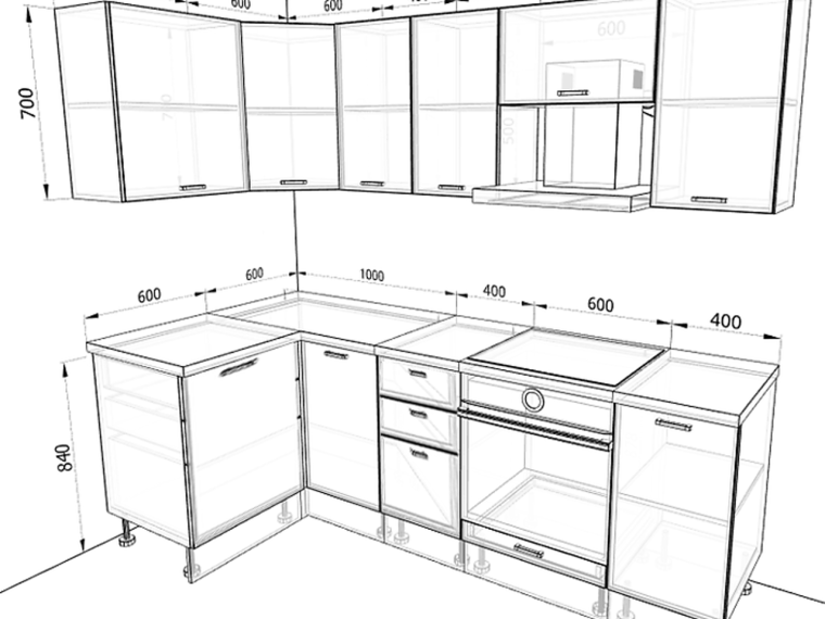 Проекты кухонных гарнитуров