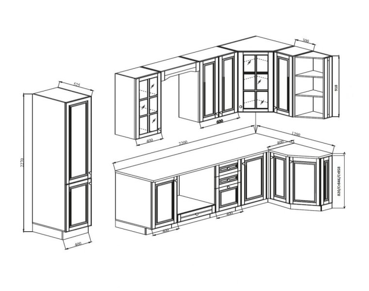 Кухонный гарнитур Ника 1.0 м Hoff