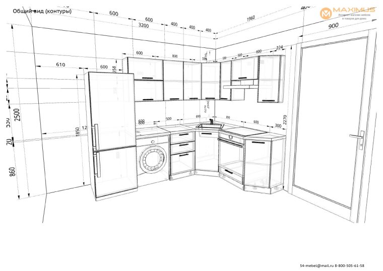 Валерия-м кухня угловая высота
