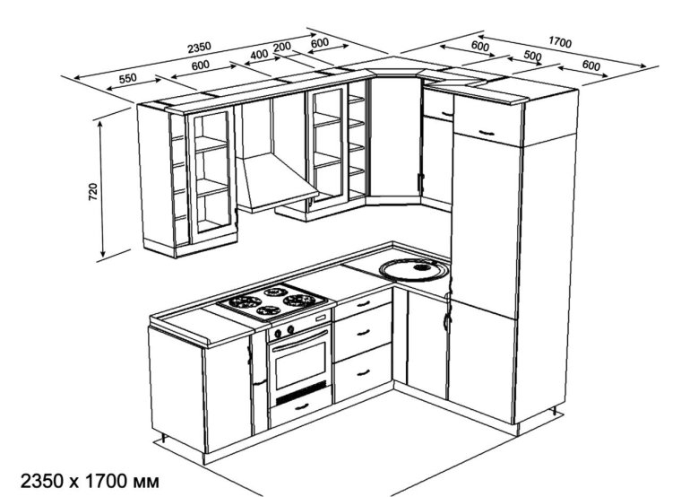 Проекты кухонных гарнитуров