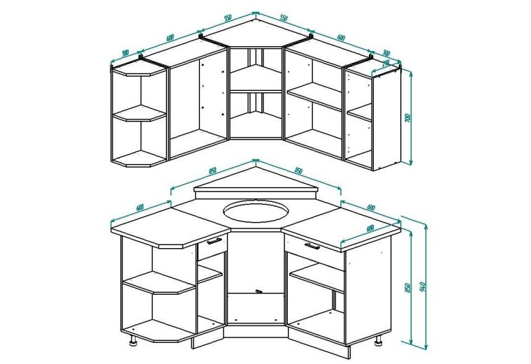 Кухня угловая Легенда 12 правая 145х145