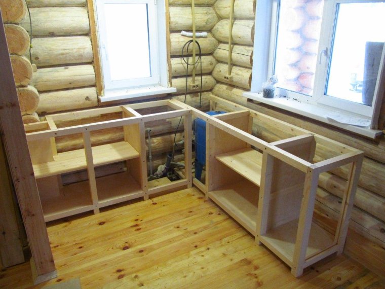 Каркас кухни из бруса