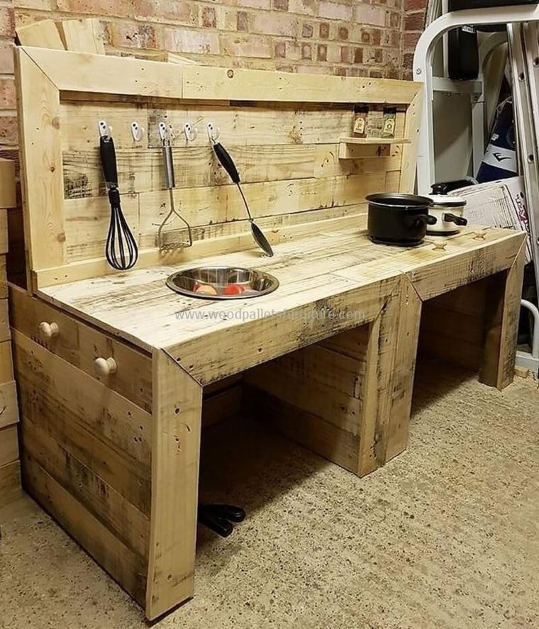 Кухонная мебель из паллет