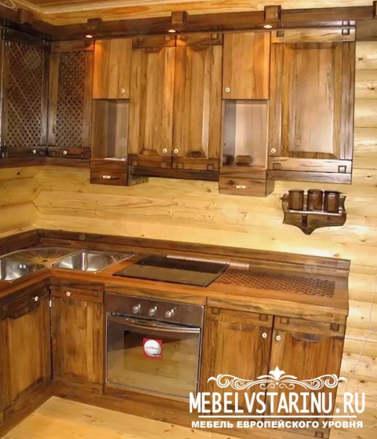 Деревянные кухни под старину