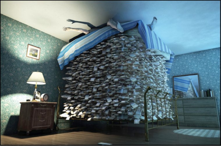 Комната из денег