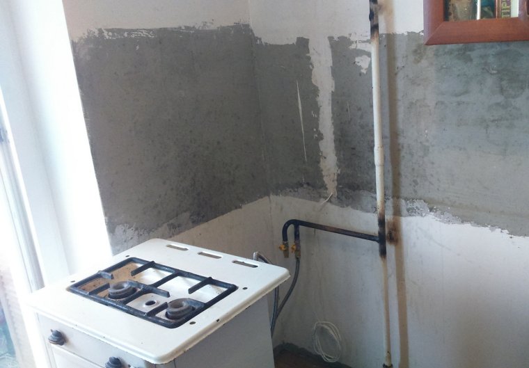 Расположение газовой трубы на кухне