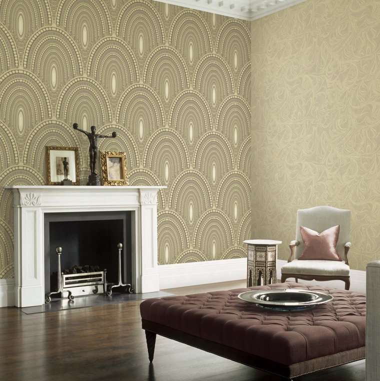 Обои расцветки для гостиной