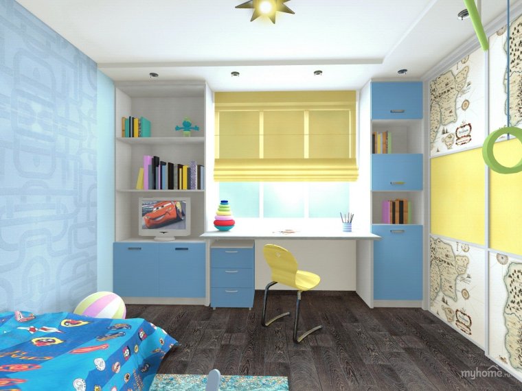 Интерьер комнаты для мальчиков разного возраста