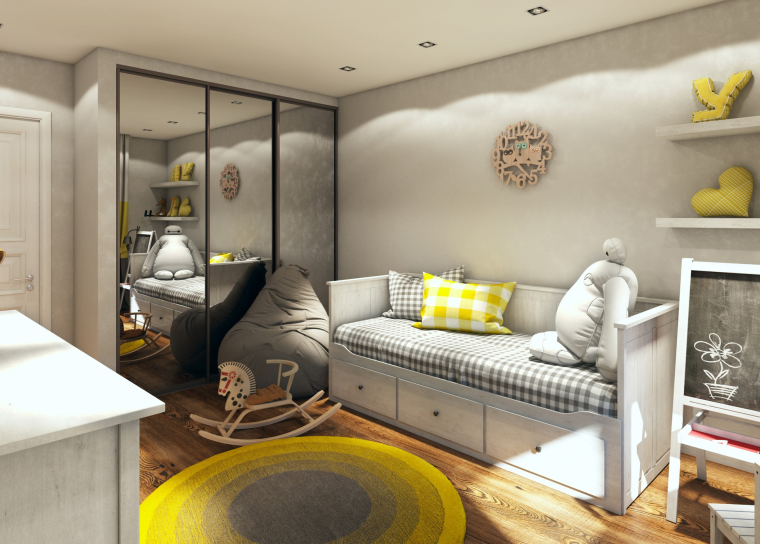 Интерьер маленькой комнаты