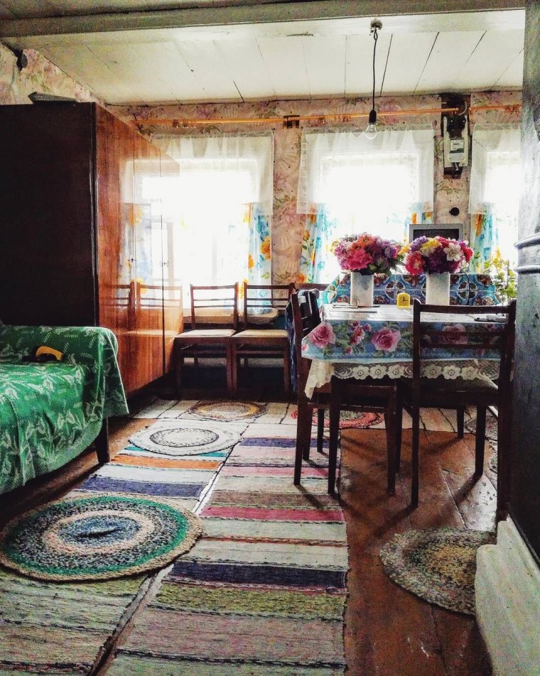 Деревенский дом интерьер у бабушки