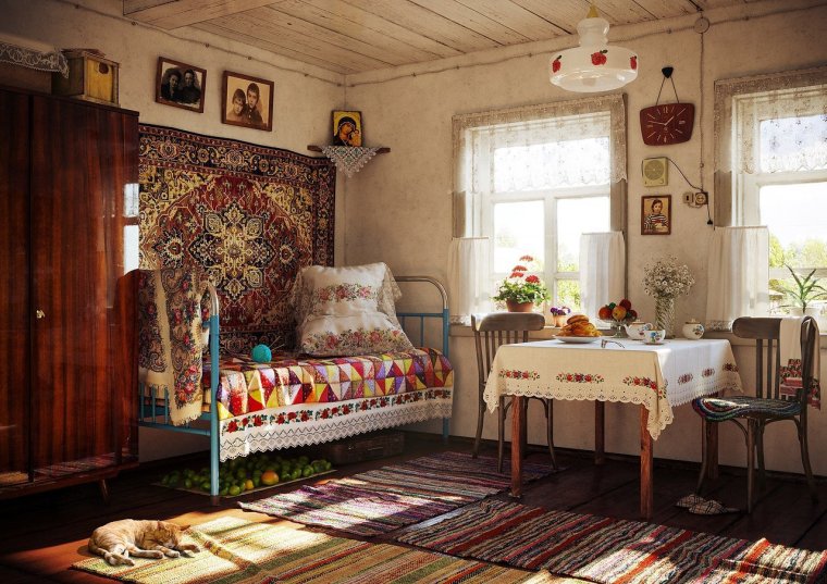 Комната у бабушки в деревне