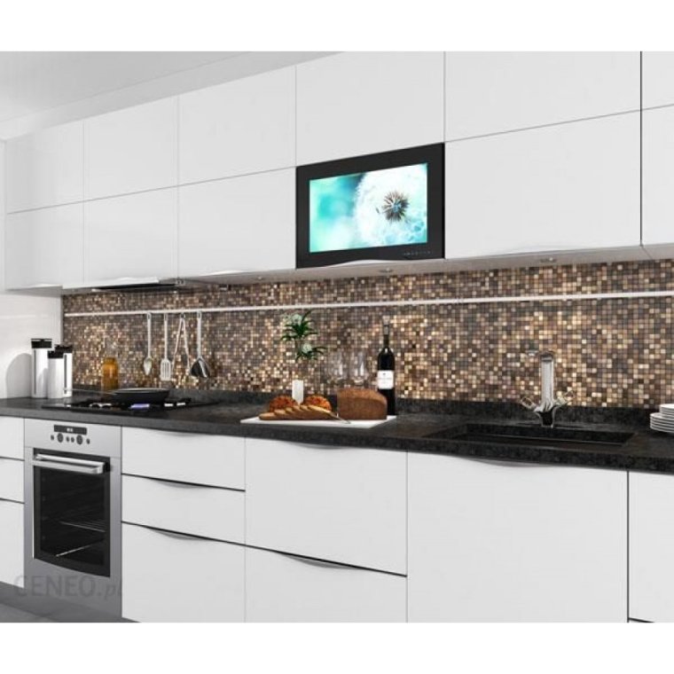 Угловой кухонный гарнитур с телевизором