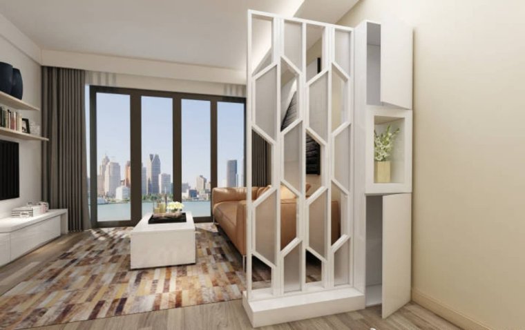 Перегородка для зонирования кухни и прихожей